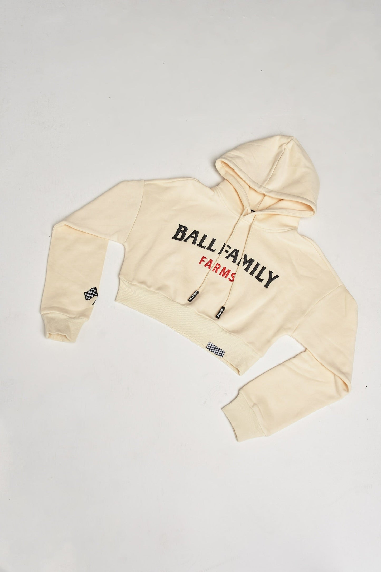 BFF Crop Hoodie Cream