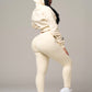 BFF Crop Hoodie Cream
