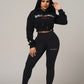BFF Crop Hoodie Black