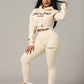 BFF Crop Hoodie Cream