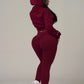 BFF Crop Hoodie Burgundy