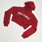 BFF Crop Hoodie Burgundy