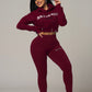 BFF Crop Hoodie Burgundy